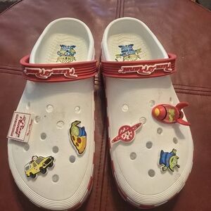 Themed Kids Clogs - White and Red